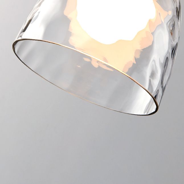 1-Light Geometric Shape Hanging Light Nordic Style Pendant Lamp with Clear Glass Shade
