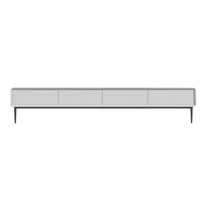White TV Media Console Contemporary TV Stand Console with Drawers