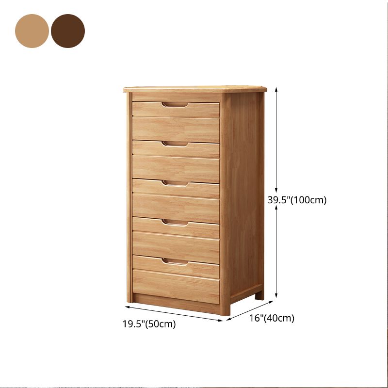 16" W Solid Wood Vertical Lingerie Chest Storage Chest Dresser with Drawers