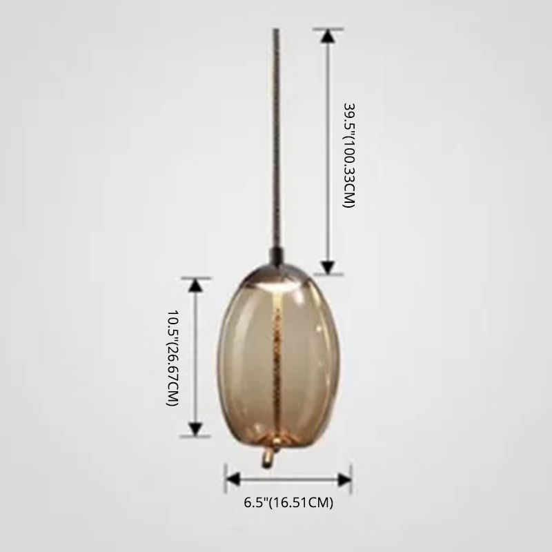 Modern plafond hanglamp met schaduwglas 1 lichte druppel hanger