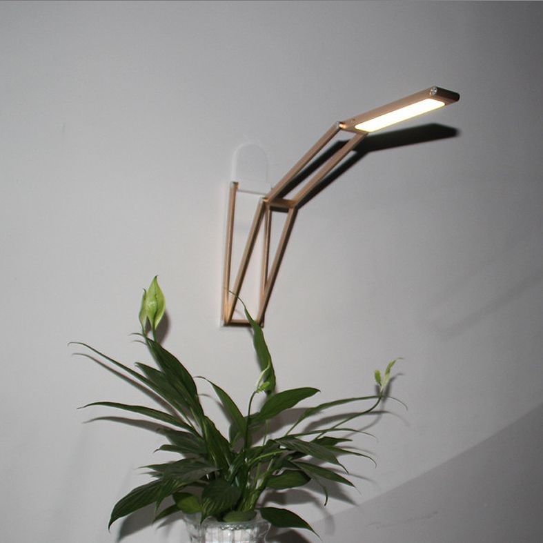 Opvouwbare lineaire LED -tafellamp creatief minimalistisch metalen slaapkamer leeslicht