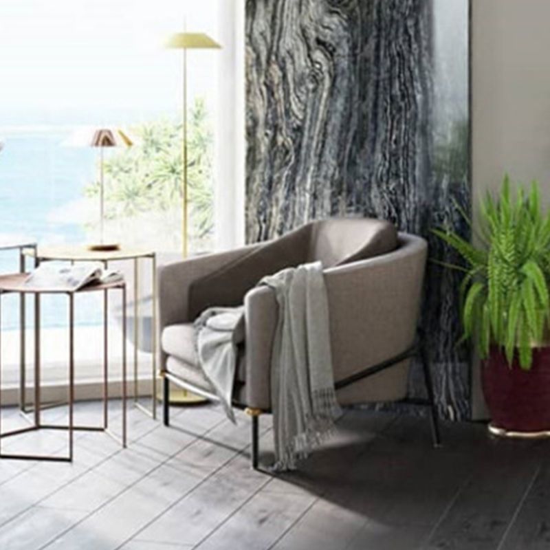 29.52" Wide Barrel Chair Arms Included Barrel Accent Chair with Basic Four Leg