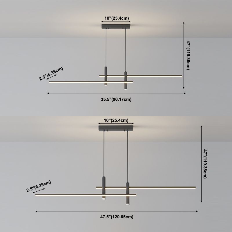 Modern Island Lighting with Aluminum Shade Simplicity LED Metal Ceiling Pendant Light