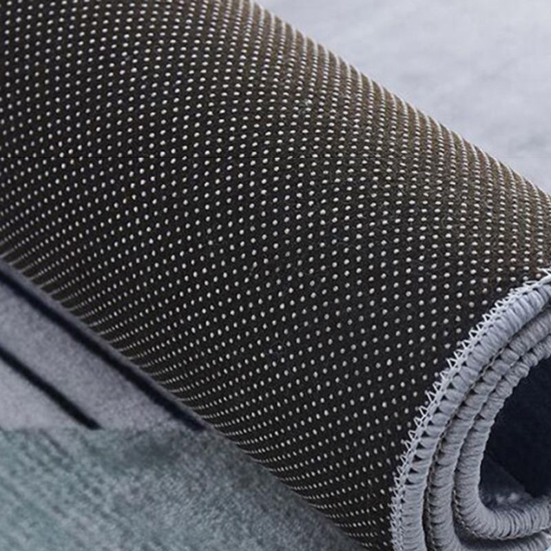 Green Tone Modern Indoor Rug Polyester Geometric Splicing Print Carpet Easy Care Rug for Home Decoration