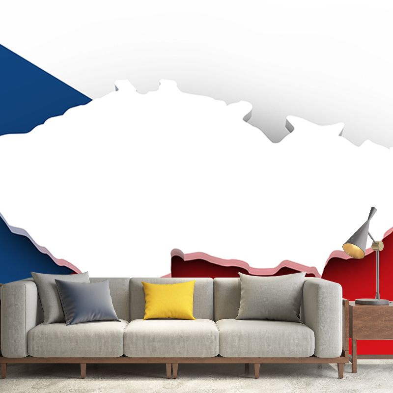 Map Mural Horizontal Illustration Decorative Environment Friendly for Home