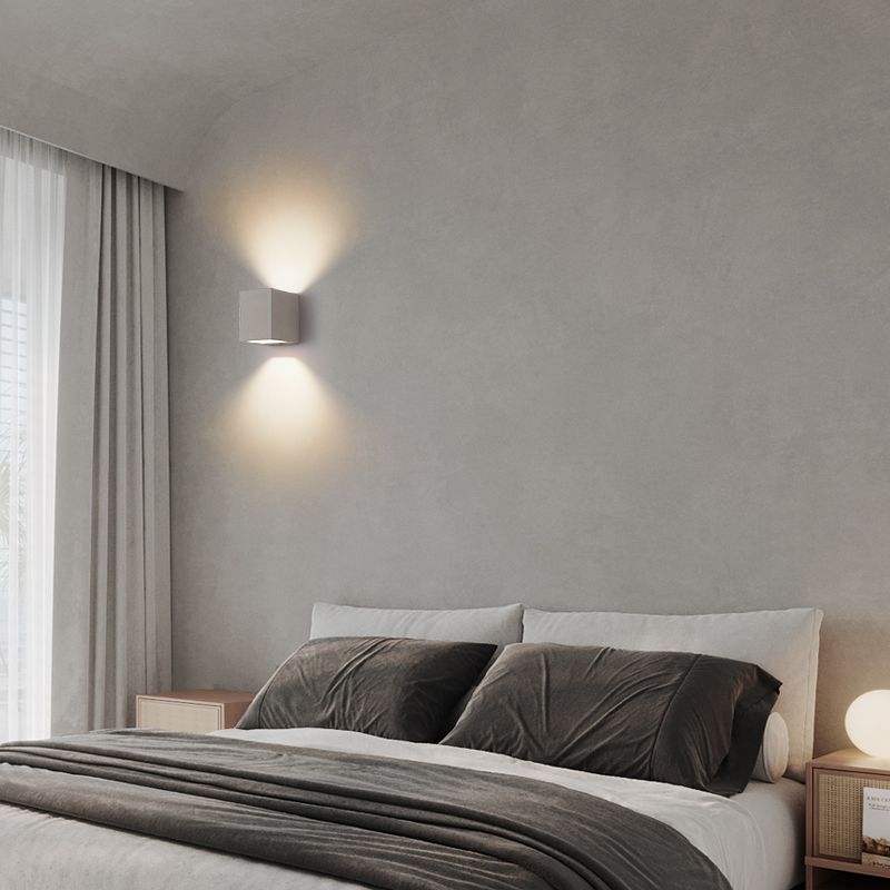 Pallen cúbico Splke Lighting Fixture Concreto Estilo simple Flush Monte Luz de pared