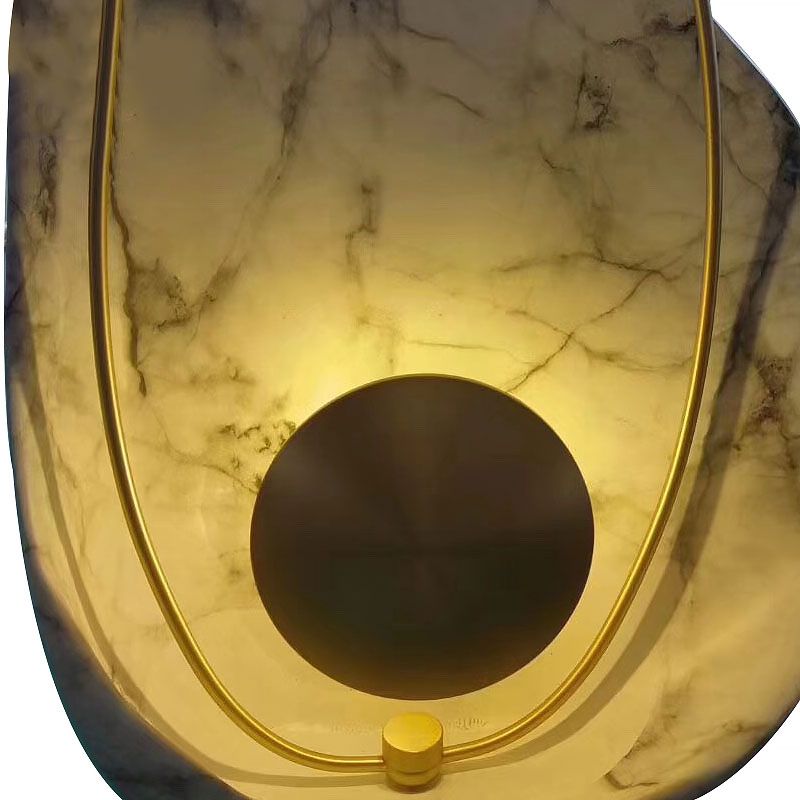 Resin Shell Shaped Wall Lamp Single Head Modern Metal LED Wall Lighting in White/Black Light