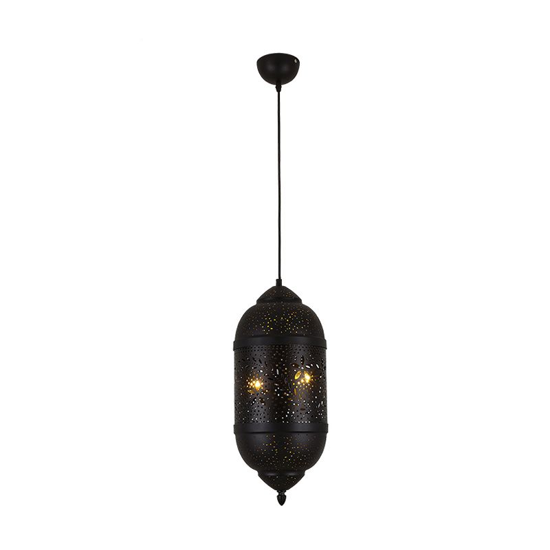Kit luce appesa a 3 luci araba incisa araba il lampadario a soffitto in metallo in metallo in nero per sala da pranzo