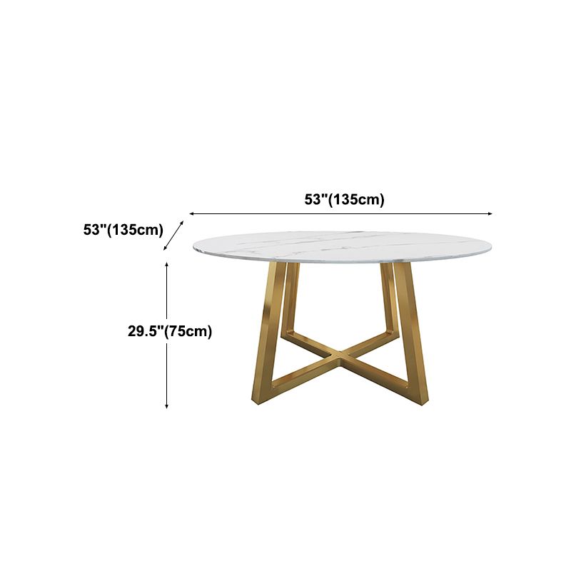 Modern Sintered Stone Dining Table Round Dinner Room Table for Dining Room