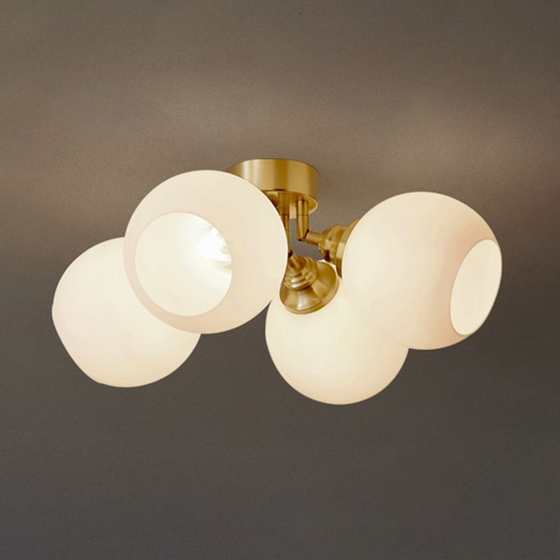 Luz de techo esférico múltiple iluminación de techo de vidrio de estilo moderno para sala de estar