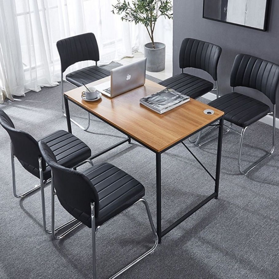 Modern Dining Chair Armless Chairs for Kitchen with Metal Legs