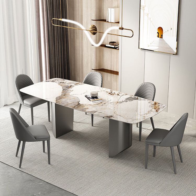 Modern Style Sintered Stone Dining Table Set 1/2/3/4/5/6/7 Pieces Dining Set