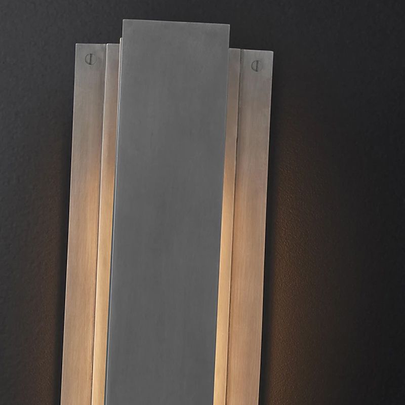 Contemporary 1 - Light Wall Mounted Light Aluminum & Glass Wall Fixture in Grey