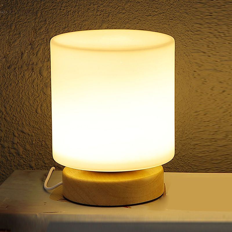 Noordse stijl geometrische tafellamp Moderne glazen bureaulamp voor studeerkamer
