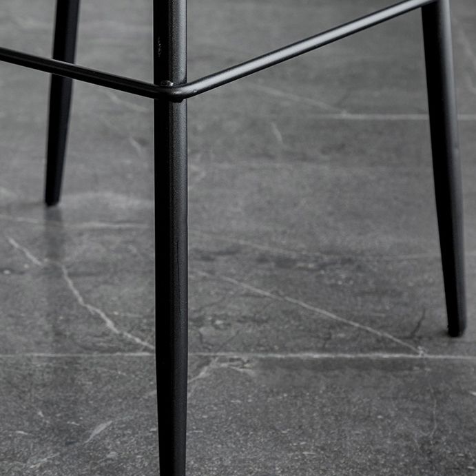 Scandinavian Matte Finish Leather Barstool Footrest Coffee Shop Stool