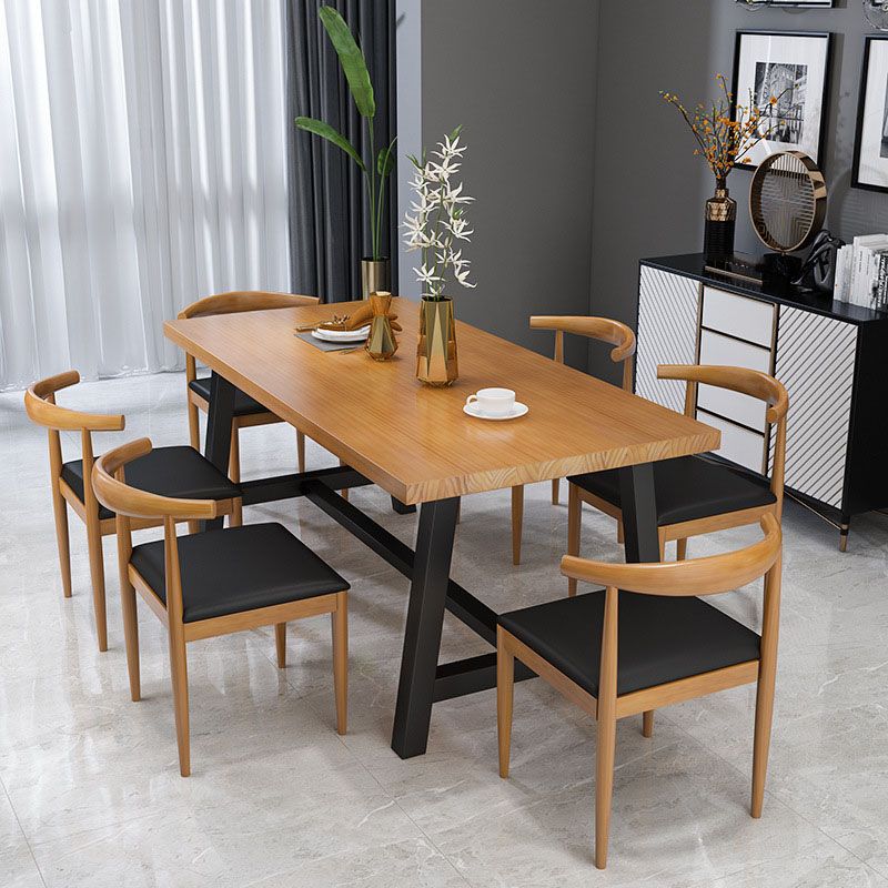 Traditional 1/7 Pieces Dining Set Rectangle Wood Dining Table Set for Dining Room