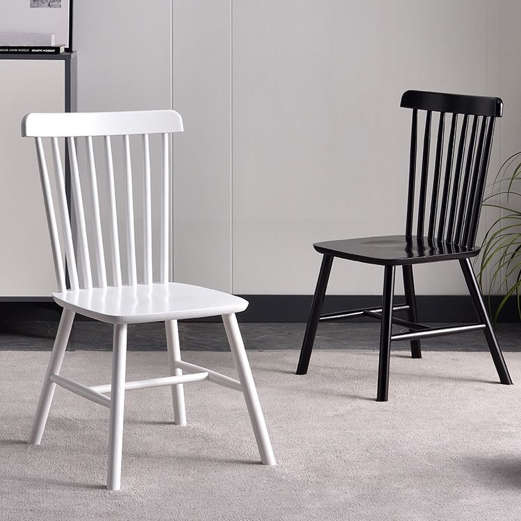 Sillas laterales contemporáneas de madera Sillas de comedor con respaldo Windsor para el hogar