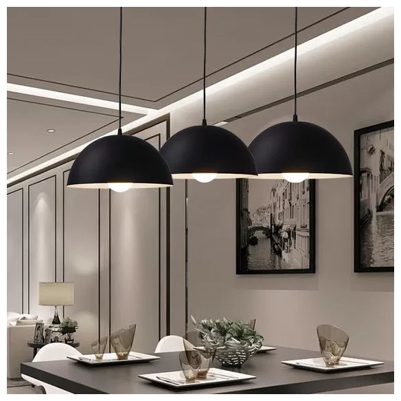 Cudo nero/bianco/rosso appeso Aprisce Alluminio Nordico 1 Luce Light Suspension per sala da pranzo, largo 12 "/14"/16 "