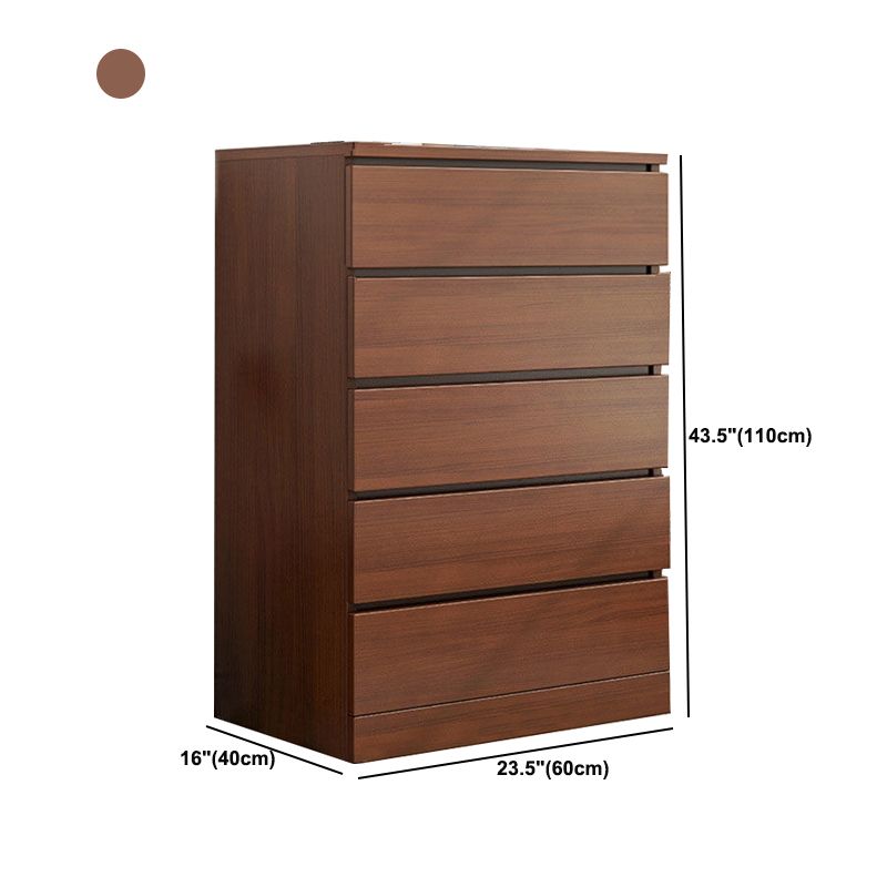 Wooden Accent Chest with Drawers Rectangle Contemporary Chest