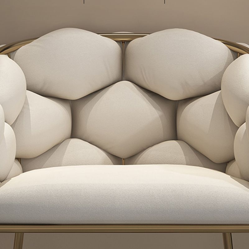 Chaise de salle à manger rembourrée de style scandinave, chaise simple sans accoudoirs à dossier solide