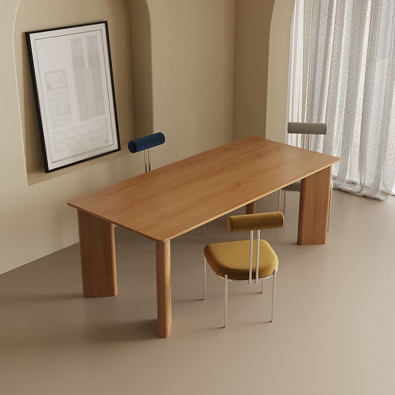 Modern Simple Solid Wood Table for Restaurant Rectangle Table with 4 Legs