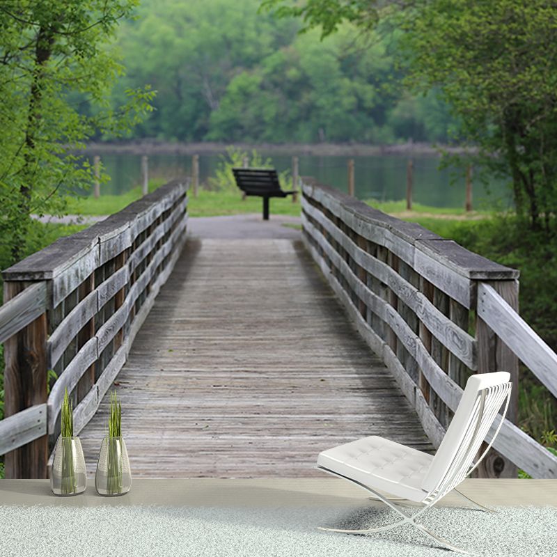 Bridge Scene Environment Friendly Decorative Mural Industrial Space Extension Wall Art