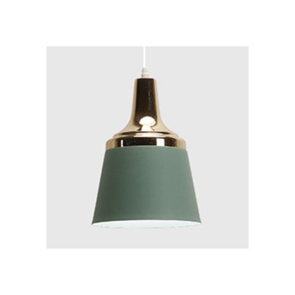 Stoffen winkel emmer suspensie licht aluminium single head nordic macaron gekleurd hanglampje