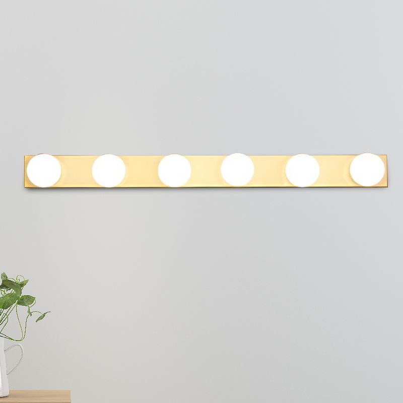 Finitura nera/bianca Open Bulb Vanity Lighting Freeture Minalismo Stile 4/5 teste Luce a parete in metallo per bagno