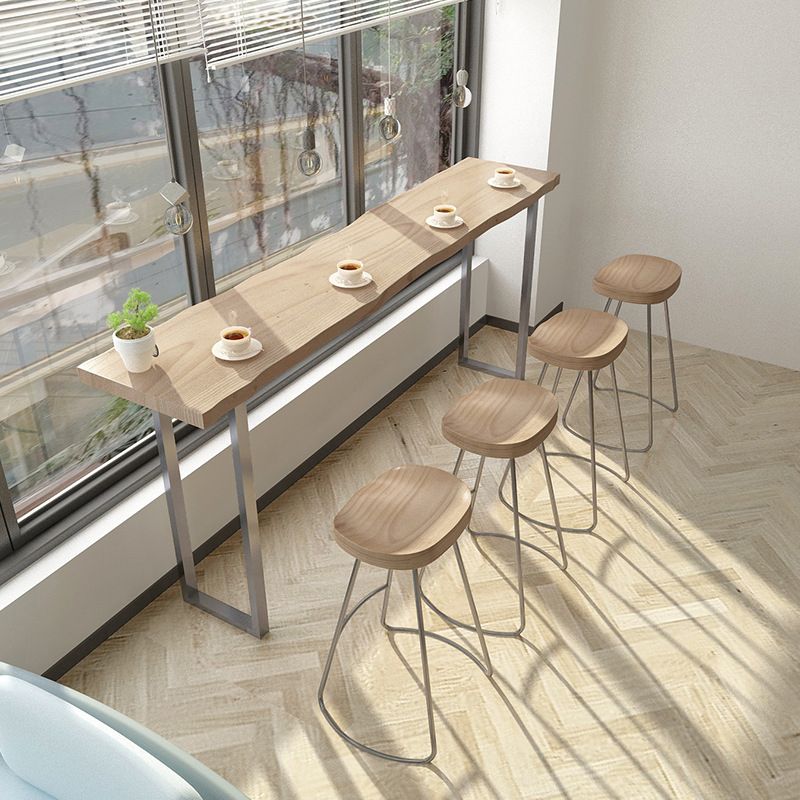 1/2/5 Pieces Counter Height Set Modern Solid Wood Pub Table Set