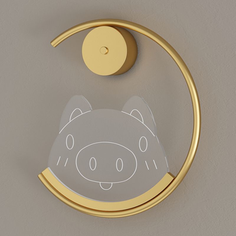 Stile per bambini a forma unica luci da parete in metallo lampade montate