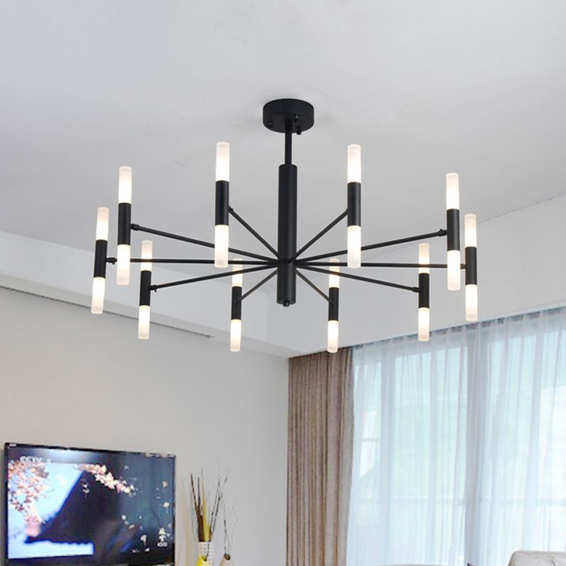 Illuminazione del soffitto del soggiorno a forma di radiale Metallic Postmodern Lent Light Segret