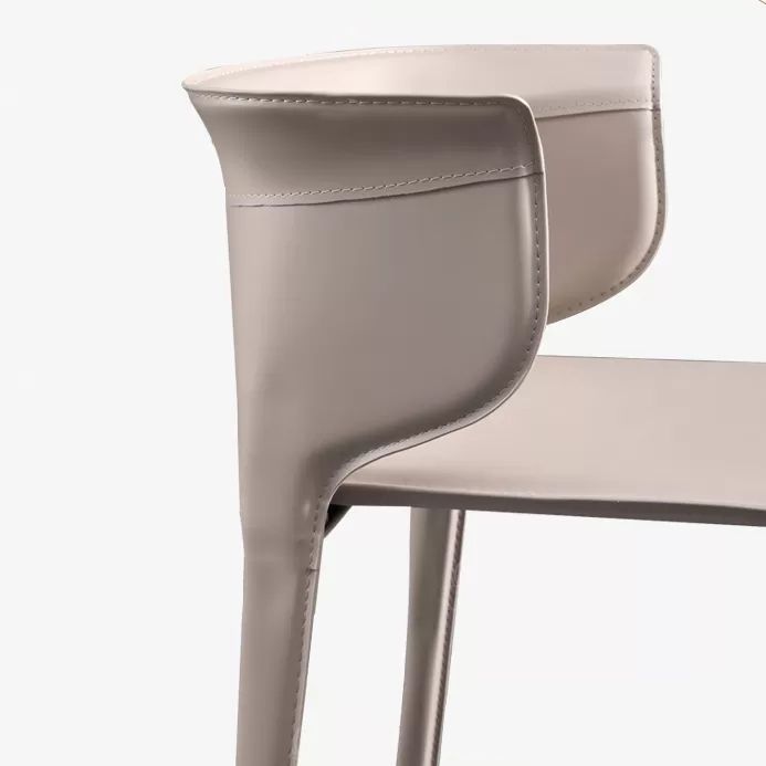 Designer Style Dining Arm Chair Matte Finish Wingback Single Dining Chair