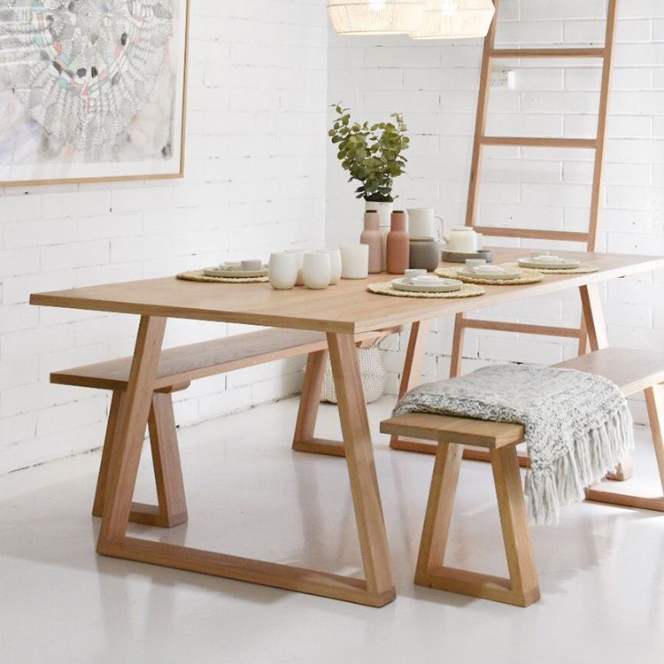 SLED BASE DININGplaats tafel dennen vaste houten eettafel rechthoek voor huis