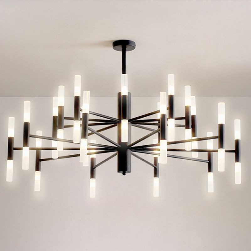 Illuminazione del soffitto del soggiorno a forma di radiale Metallic Postmodern Lent Light Segret
