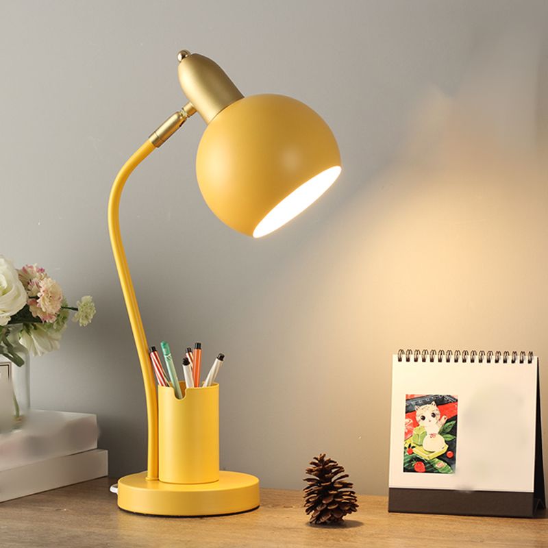 Contemporary Style Dome Table Lamp Metal 1-Light Nightstand Lamp