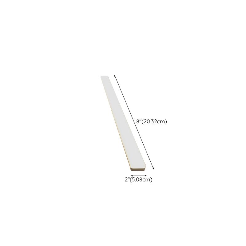White Modern Wall Sconce Geometric Shape Vanity Lamp with Plastic Shade for Bathroom