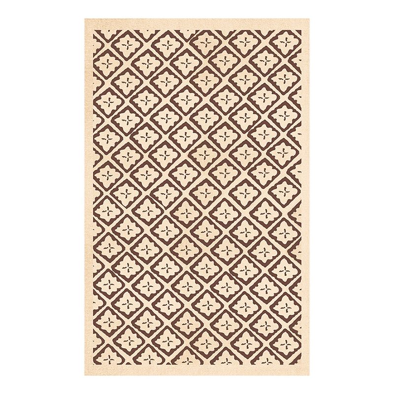 Light Brown Modern Rug Polyester Pattern Indoor Rug Stain Resistant Rug for Home Decor
