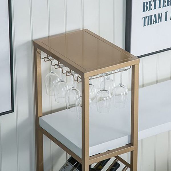 Bar Height Pub Table Glam Rectangle Solid Wood Bar Table with Storage