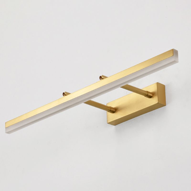 Modern Minimalist Minimalist Acrilico per vanità montate in rame Acrilico 1 Light Wall Light Freedurs