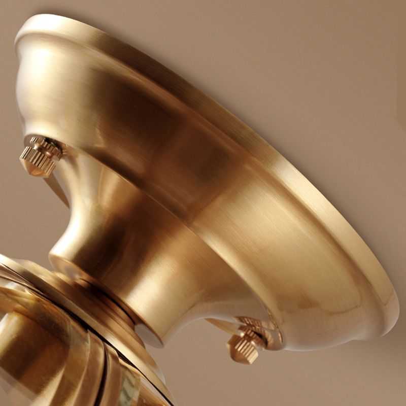 Shaded Close to Ceiling Light Vintage Style Glass Ceiling Flush Mount
