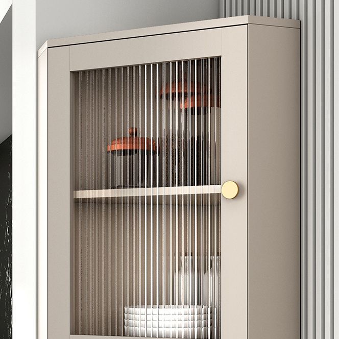 Modern Stone Buffet Sideboard 69.7"H Dining Room Buffet Server with 2 Glass Doors