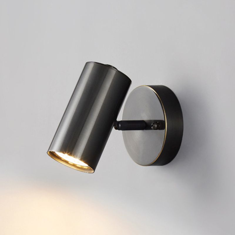 Modern Style Cylinder Wall Sconce Metal 1 Light Sconces for Bedroom