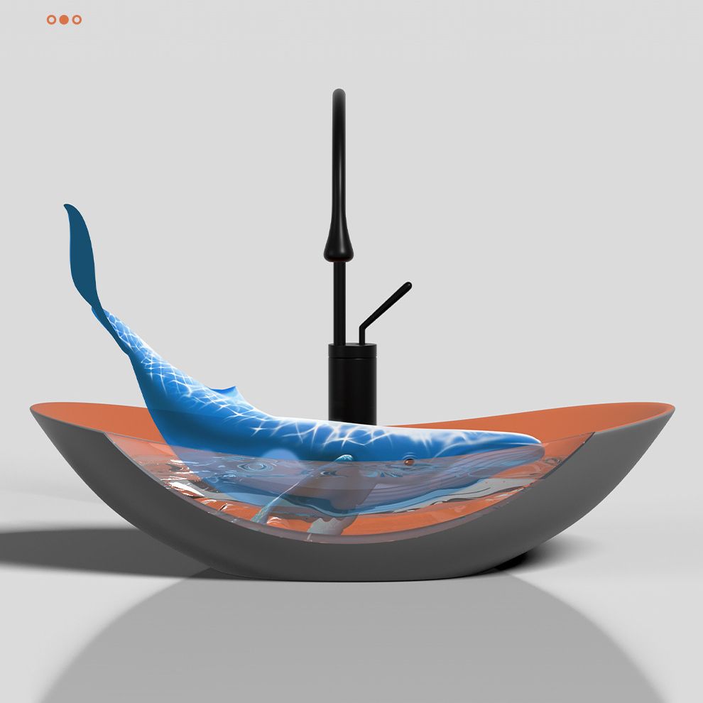 Modern Vessel Bathroom Sink Oval Porcelain with Basin and Faucet Wash Stand
