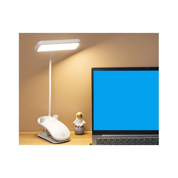 Lampada da tavolo USB moderna in stile minimalista Lampada da tavolo in plastica a 1 luce per studio
