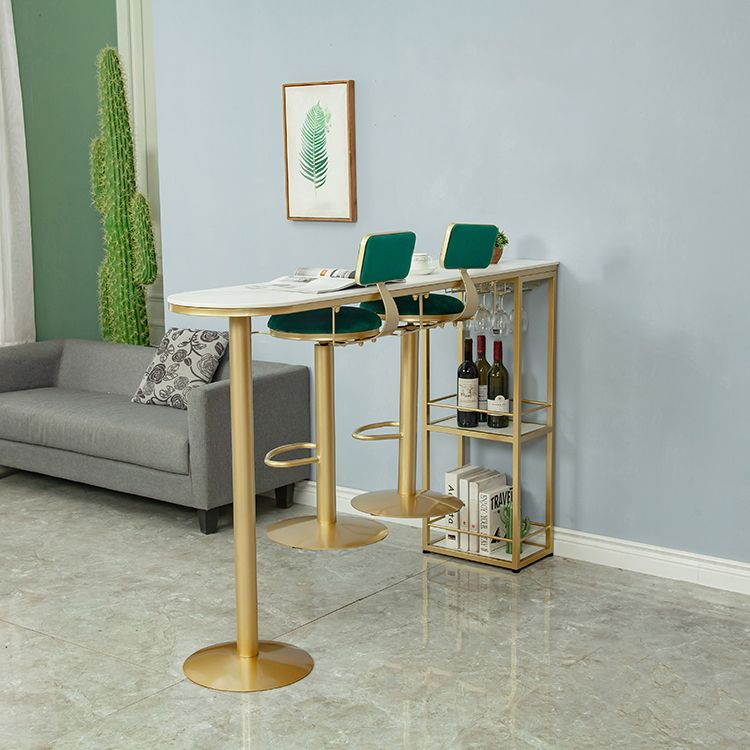 Armless Bar Stools Adjustable Height Swivel Dining Stools with Footrest