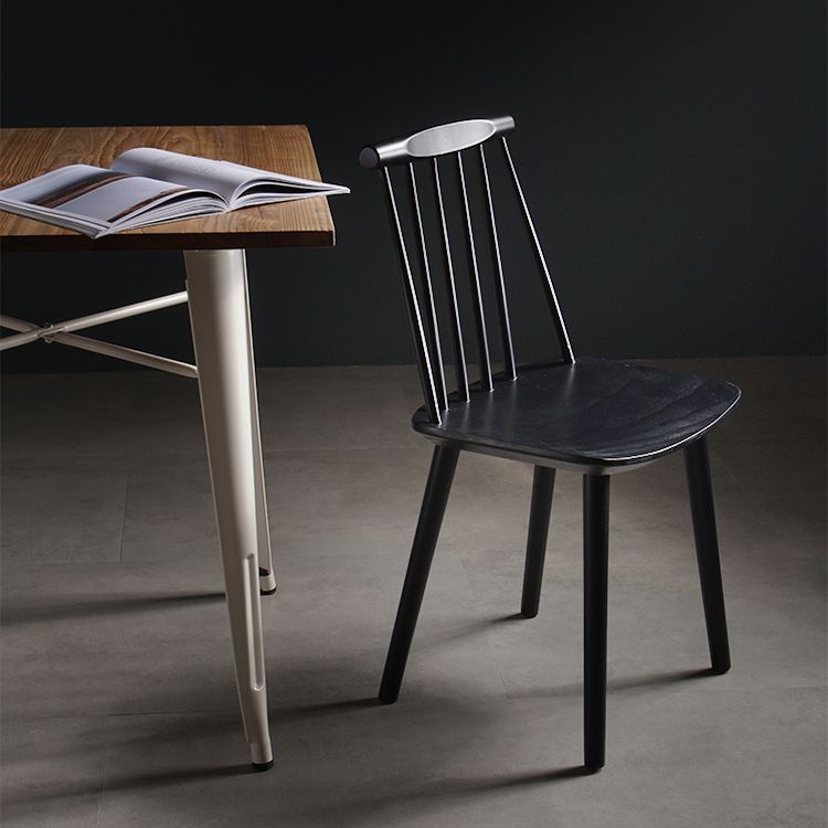 Contemporary Style Wooden Dining Room Chair Slat Back Side Chair for Kitchen