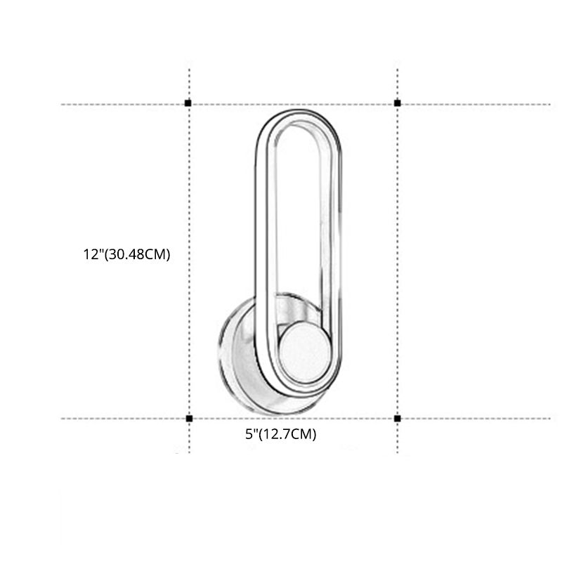 11.8" Height Modern Simplicity LED Wall Lamp 330° Rotatable Line Light for Bedroom