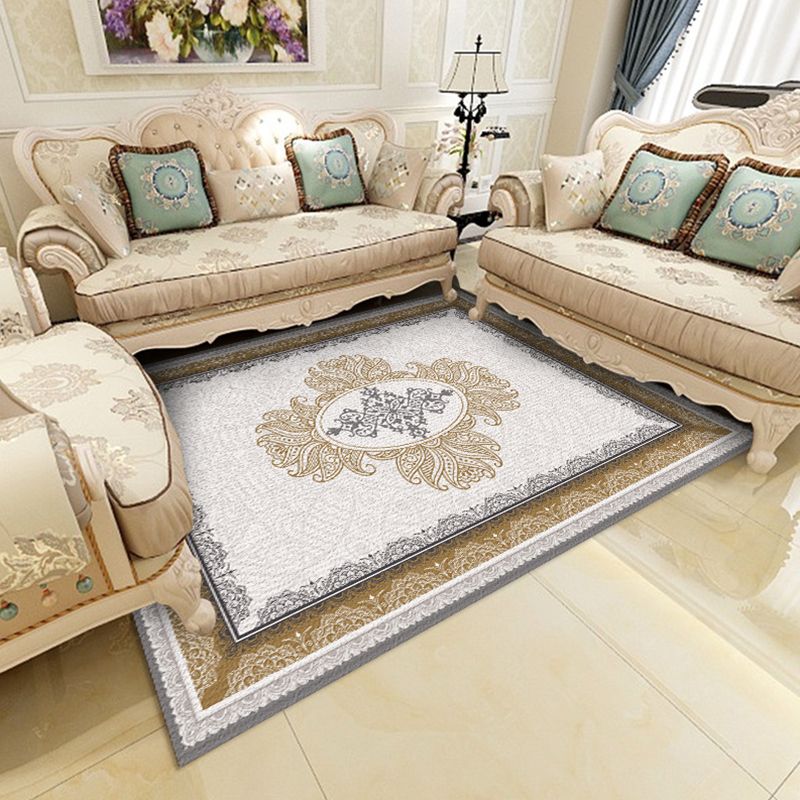 Multicolor Shabby Chic Teppich Polyster Floral bedrucktes Gebiet Teppich nicht rutschfest