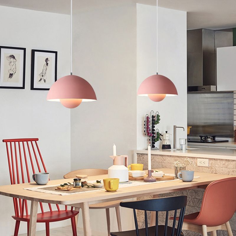 Domina Domina Caballero colgante Cosco Ligero de metal Macaron Cosculado de iluminación de iluminación