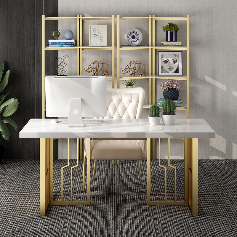 Metaal traditionele luxe rechthoek binnen tafel gesinterde stenen tafel voor keuken en eetkamer